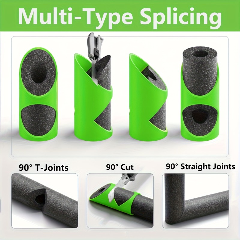 Pipe Insulation Foam - 3Pcs Pipe Insulation Cutter V-Guide 45°