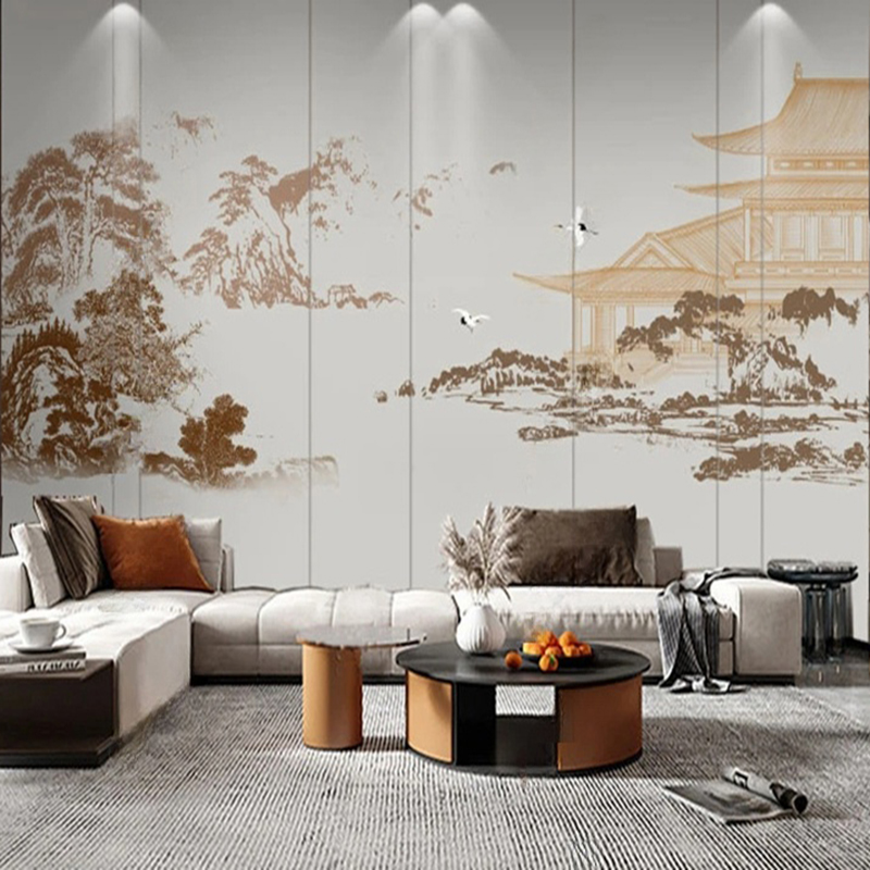 Custom Chinese Abstract Ink La - Home Improvement Background ulasan dan harga