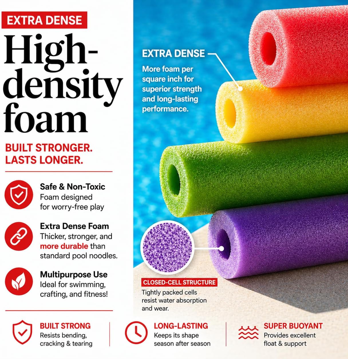 40 Pack Pool Noodles Foam - 4  - Pipe Insulation Foam ulasan dan harga